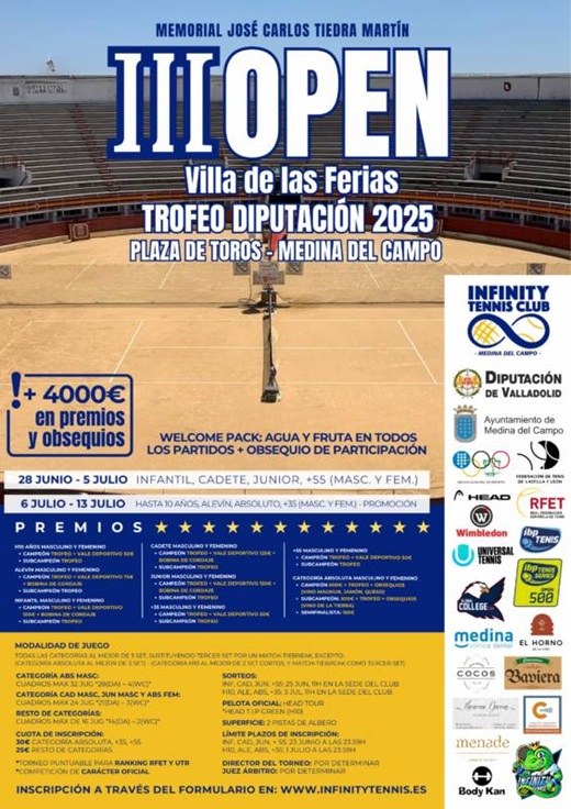 Cartel del III Open Villa de las Ferias